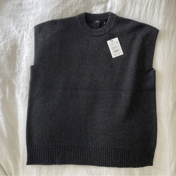 Theory Oversized Sweater Vest in Recycled Wool-Cashmere NWT - Picture 3 of 4